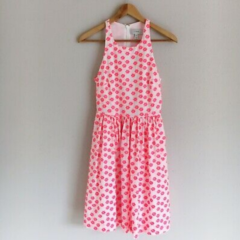 J. Crew Pink Embroidered Dress
